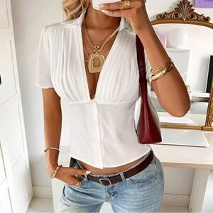 Elegant White Women's Top